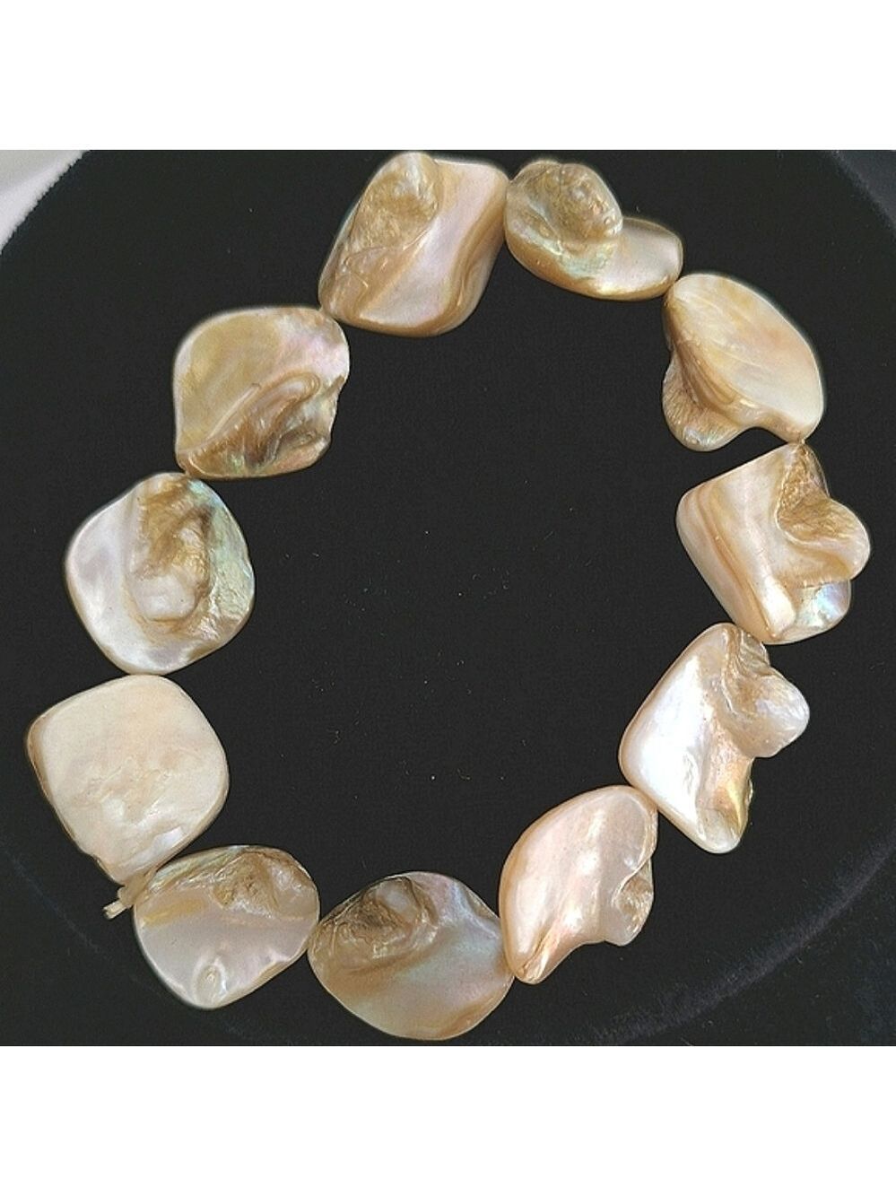 Natural Coloured Shell Bracelet On Stretch